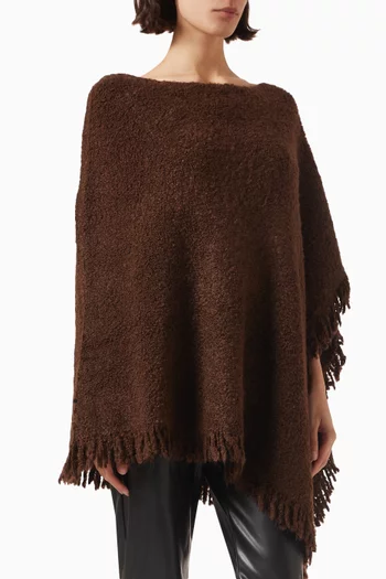 Dalila Teddy Poncho in Wool-blend