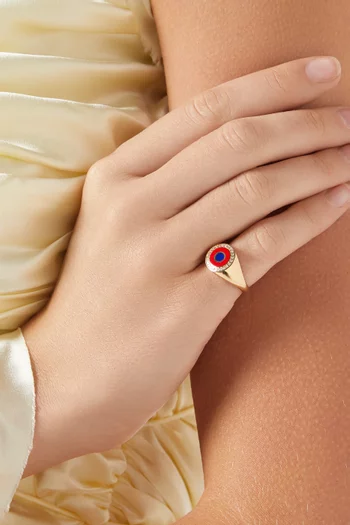 Crazy Eye Ring in 18kt Yellow Gold