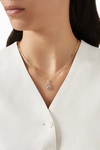 Crazy Eye Clip-on Charm in in 18kt White Gold