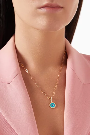 Crazy Eye Clip-on Charm in 18kt Yellow Gold