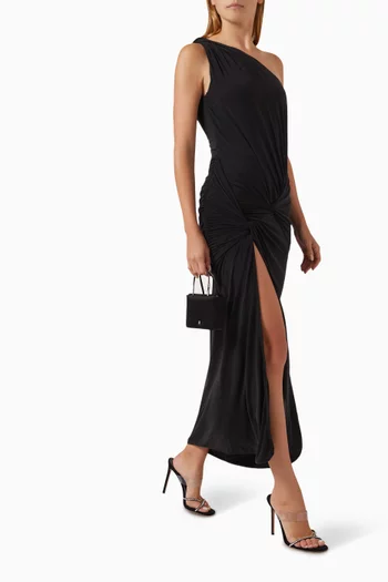 Marila One-shoulder Maxi Dress in Stretch Cupro