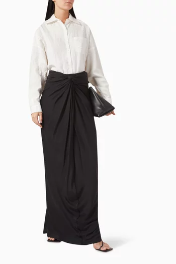 Bianca Crinkled Shirt in Linen Blend
