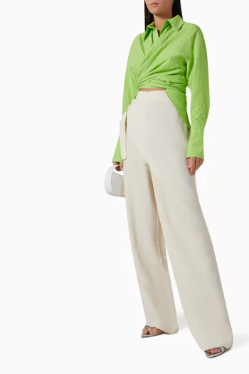 Sabinas Wrap Top in Linen Blend