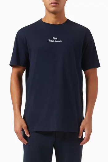 Embroidered-logo T-shirt in Cotton