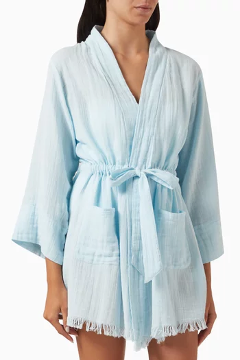 Leah Belted Mini Cover-up in Cotton