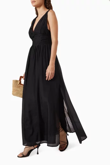 Blanca Maxi Dress in Cotton-silk