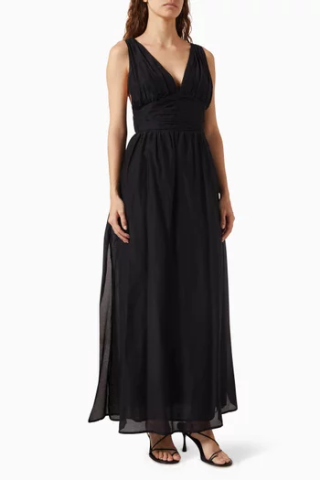 Blanca Maxi Dress in Cotton-silk