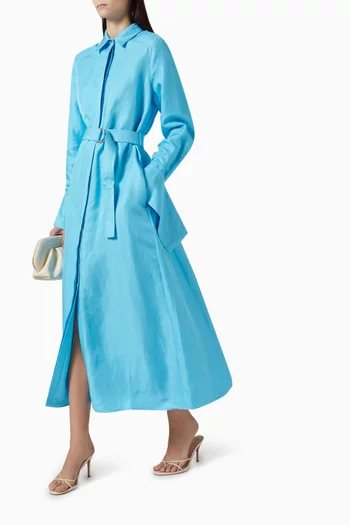 Finchley Midi Dress in Viscose Rayon Blend