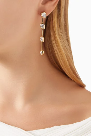 Z64 Zirconia Earrings in18kt Recycled Gold Vermeil