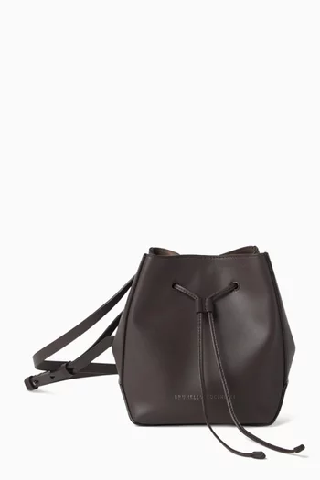 Monili Bucket Bag in Calfskin Leather