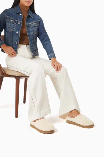 Tasman Maxi Curly Slippers in Sheepskin Fur