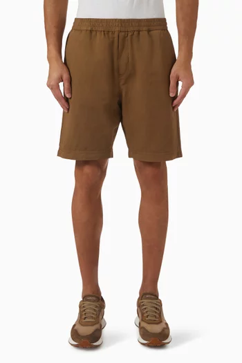 Drawstring Shorts in Cotton-linen Blend