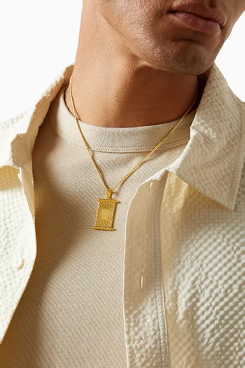 Ancient Scroll Necklace in Gold-plated Sterling Silver