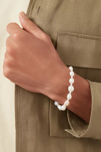 سوار بلؤلؤ باروك وفضة إسترلينية