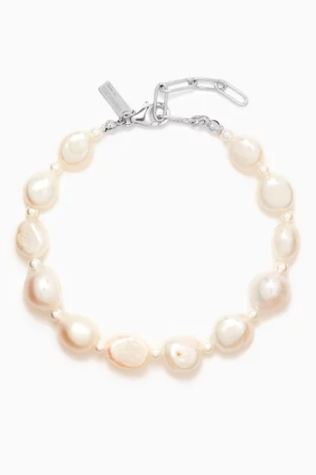 سوار بلؤلؤ باروك وفضة إسترلينية