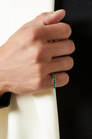 Verde Eternity Ring in Gold-plated Sterling Silver