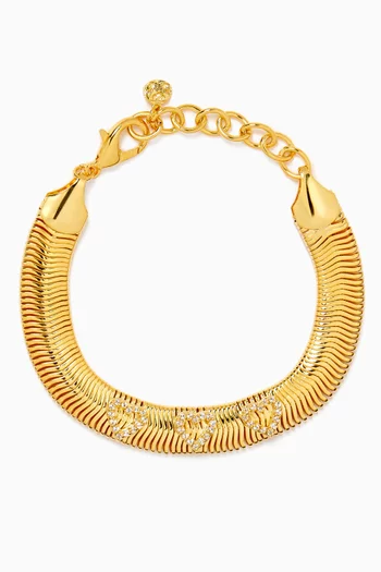 Coeur en Fête Bracelet in 24kt Gold-plated Brass