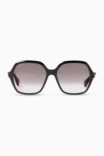 Double C Oversized Sunglasses in Recycled Acetate
