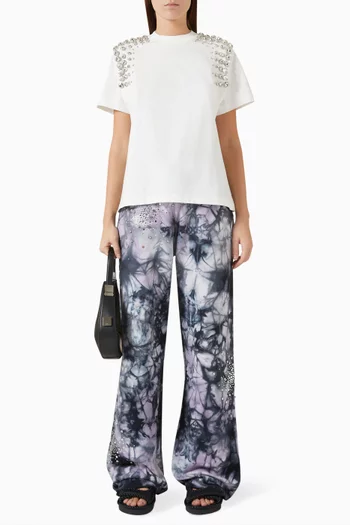 Crystal-embellished T-shirt in Cotton Jersey