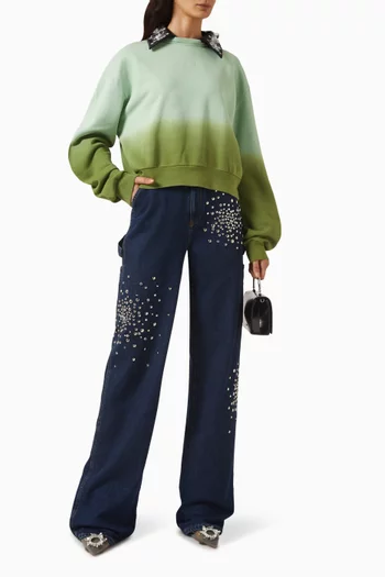 Ombré Embellished Sweatshirt