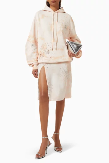 Embellished Tie-dye Hoodie in Cotton Jersey