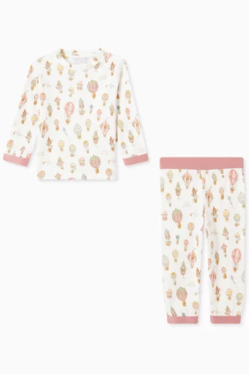 Hot Air Balloon Print Pyjama in Cotton