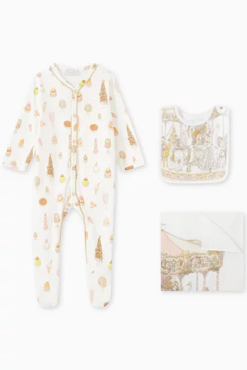 Hot Air Balloon 3-piece Gift Set in Cotton
