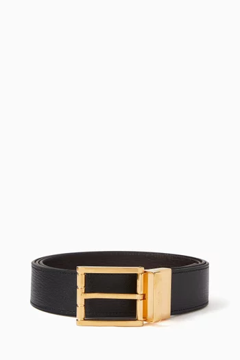 Astory Reversible Belt in Grained Leather