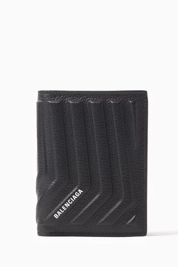 Car Vertical Bifold Wallet in Leather