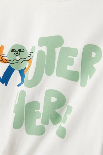 Graphic Print T-shirt in Cotton