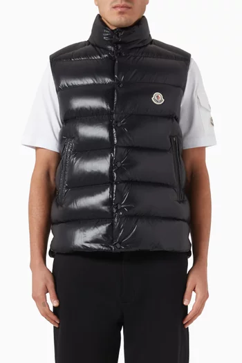 Tibb Vest Jacket in Nylon Lacquer