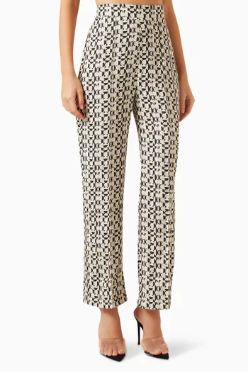 Printed Straight-fit Pants
