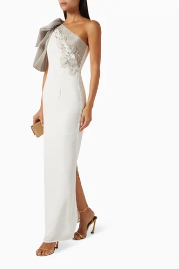 Bow Embellished Gown