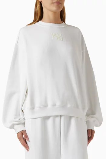 Embossed-logo Sweatshirt in Cotton