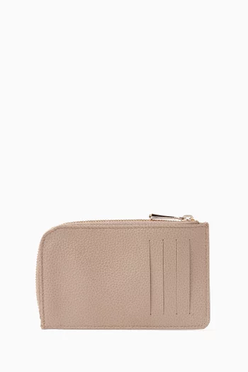 Le Foulonné Card Case in Grained Leather