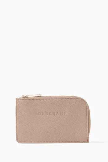 Le Foulonné Card Case in Grained Leather