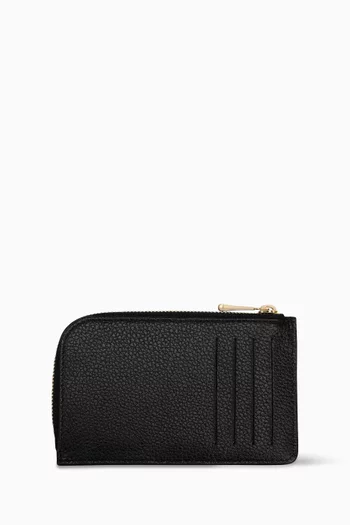 Le Foulonné Card Case in Grained Leather