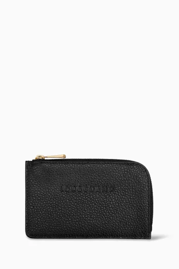 Le Foulonné Card Case in Grained Leather