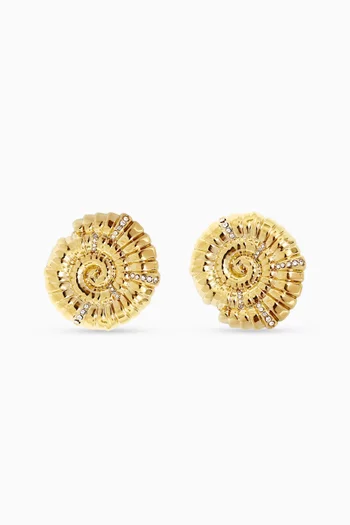 Galia Crystal Earrings in 18kt Gold-plating
