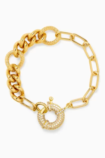 Cosima Crystal Bracelet in 18kt Gold-plating