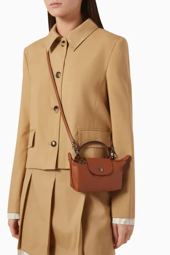 Mini Le Pliage Xtra Handbag in Leather