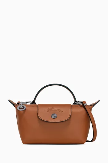 Mini Le Pliage Xtra Handbag in Leather