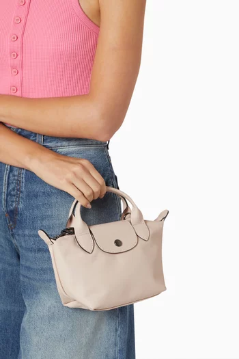 Mini Le Pliage Xtra Handbag in Leather