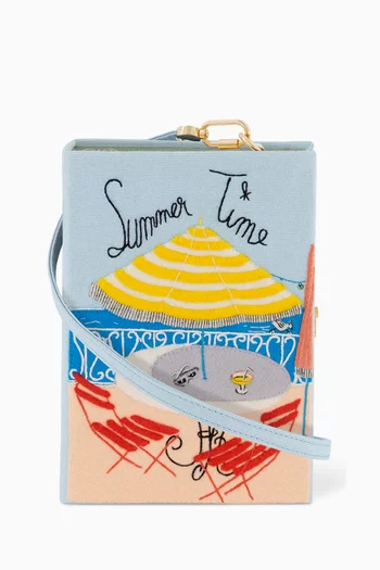 Summer Time Book Clutch in Silk & Felt