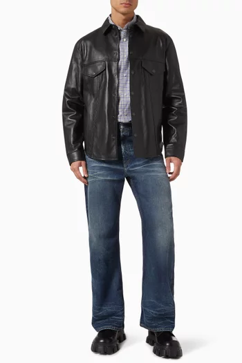 Laroy Overshirt in Leather
