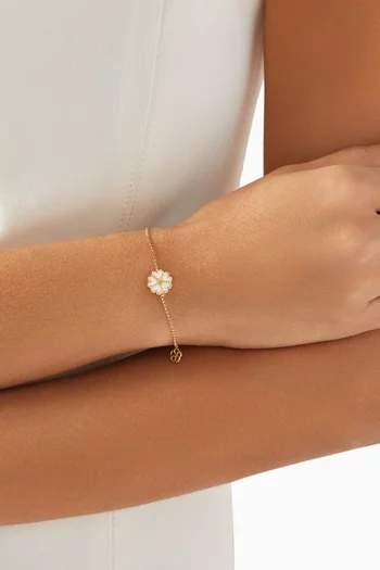 Farfasha Petali del Mare Mother of Pearl & Citrine Bracelet in 18kt Yellow Gold