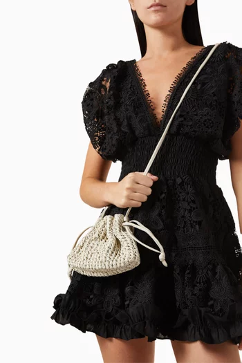 Marie Crossbody Bag in Raffia