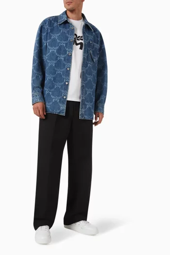 Monogram Shirt in Denim