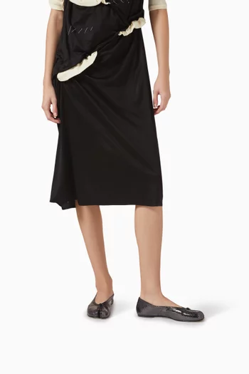 Tabi Ballerina Flats in Metallic Leather