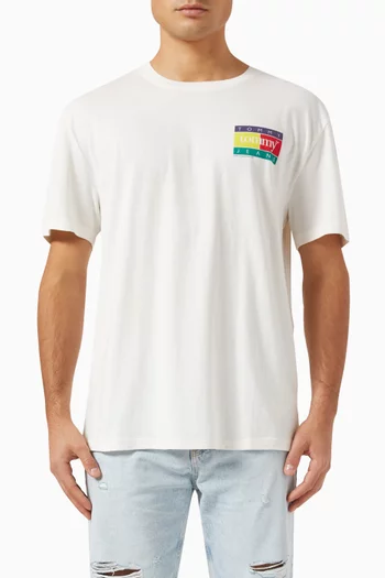 Pop Colour Flag Logo T-shirt in Cotton-jersey